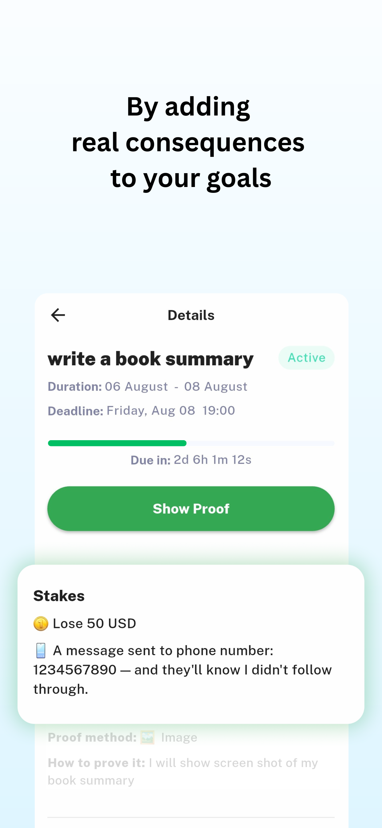 Real consequences for your goals