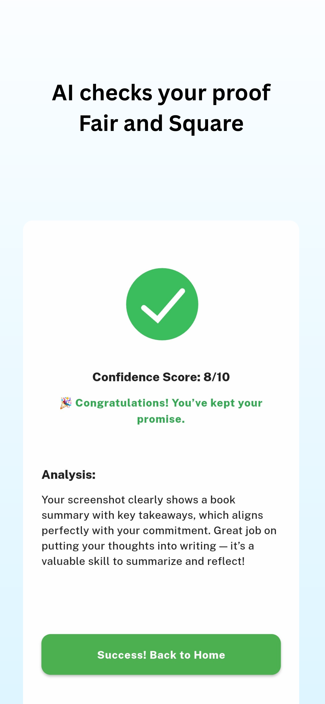 AI verification system